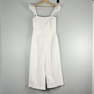 J. Crew Ivory Eyelet Jumpsuit